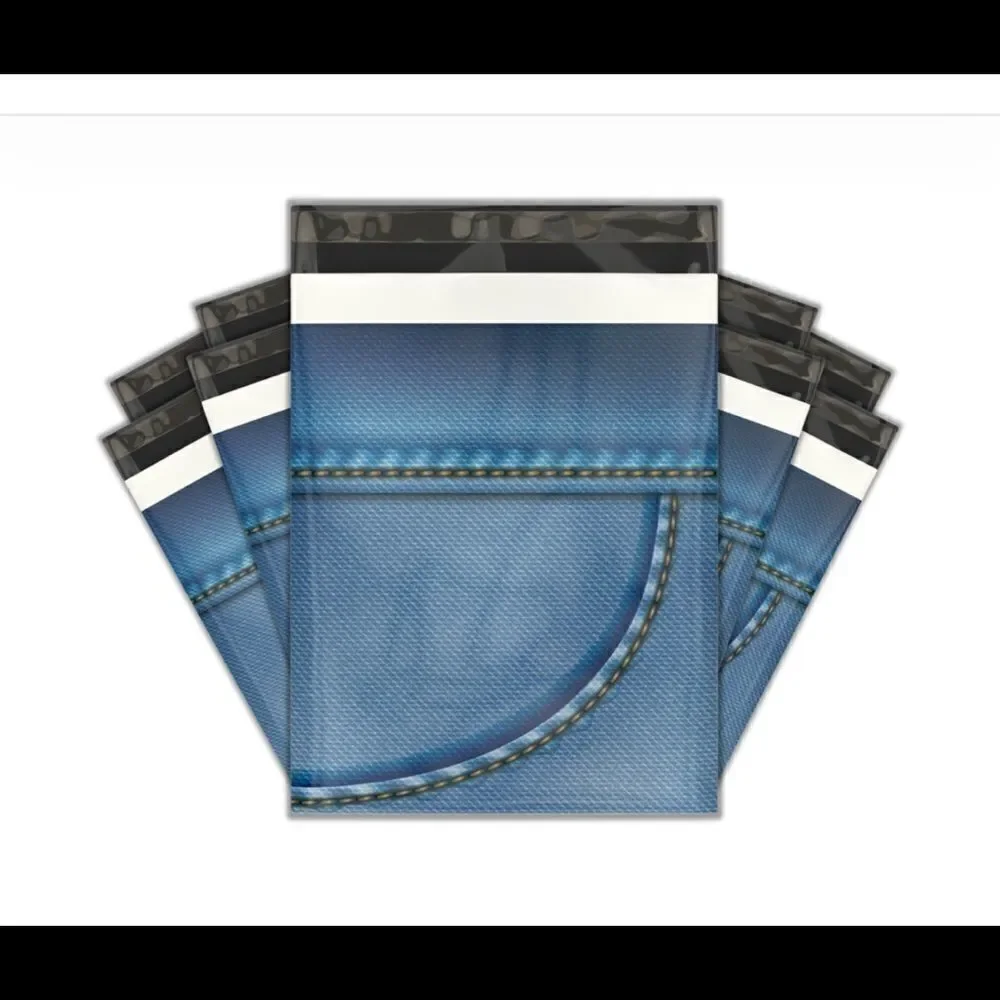Poly Mailers MIX JEANS 10x13 21 pieces 21 stickers